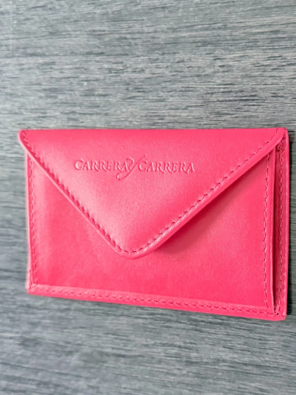 Vintage Carrera Women's Red Leather Card Wallet